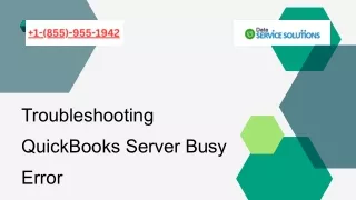Solving QuickBooks Server Busy Error: A Comprehensive Guide
