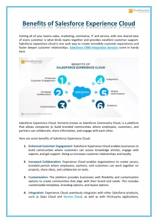 Benefits of Salesforce Experience Cloud