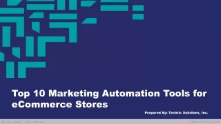 Top 10 Marketing Automation Tools for eCommerce Stores