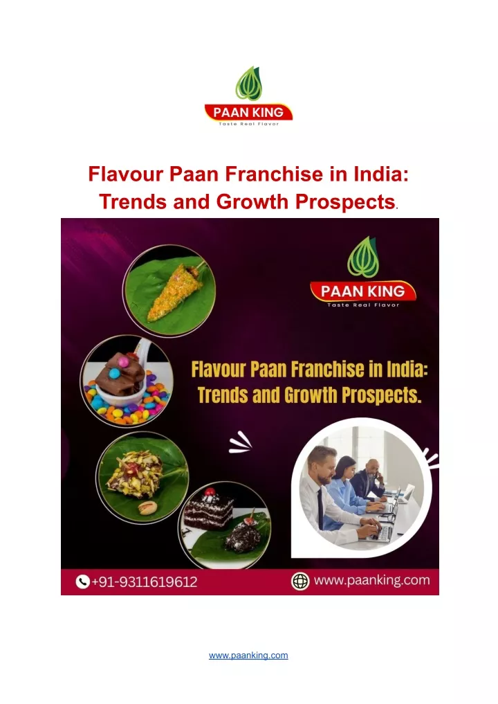 flavour paan franchise in india trends and growth