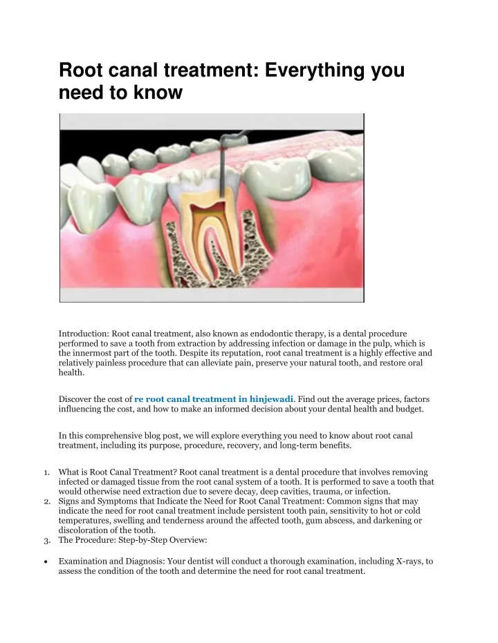 root canal treatment everything you need to know