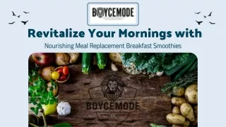 Revitalize Your Mornings with Nourishing Meal Replacement Breakfast Smoothies