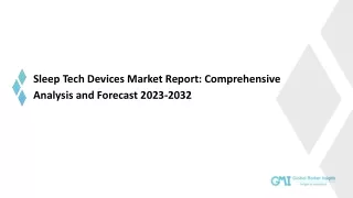 sleep tech devices market report comprehensive