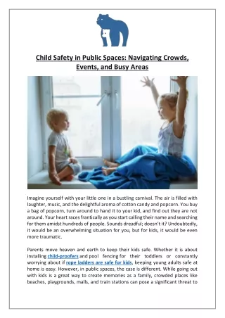 Child Safety in Public Spaces: Navigating Crowds, Events, and Busy Areas