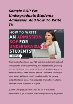 Sample SOP For Undergraduate Students Admission And How To Write It - slide 1
