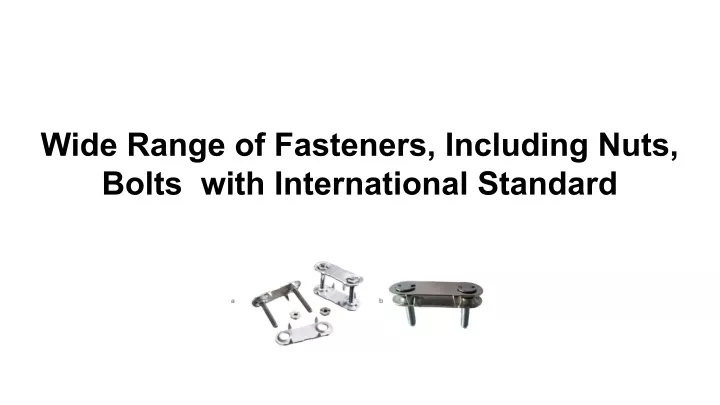 wide range of fasteners including nuts bolts with