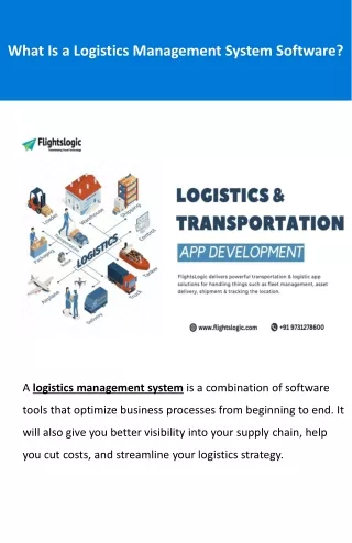 what is a logistics management system software