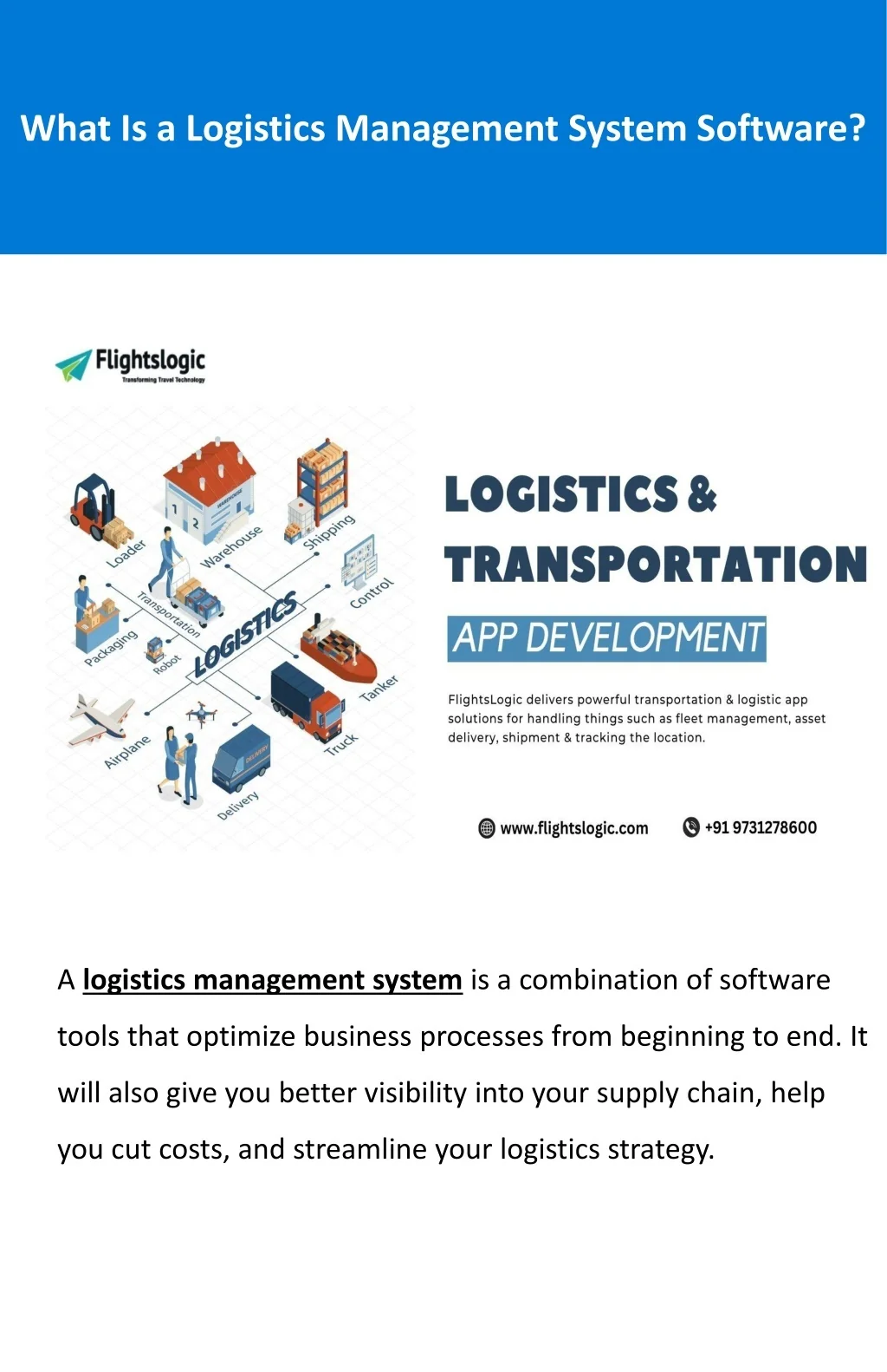 PPT - Logistics Management Software - Flightslogic PowerPoint ...