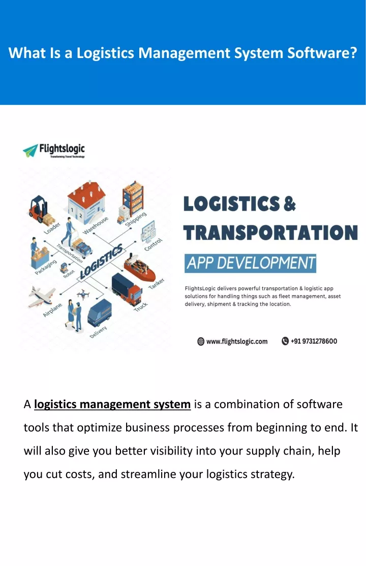 what is a logistics management system software