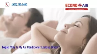 Common Reasons Why Your Air Conditioner is Leaking Water