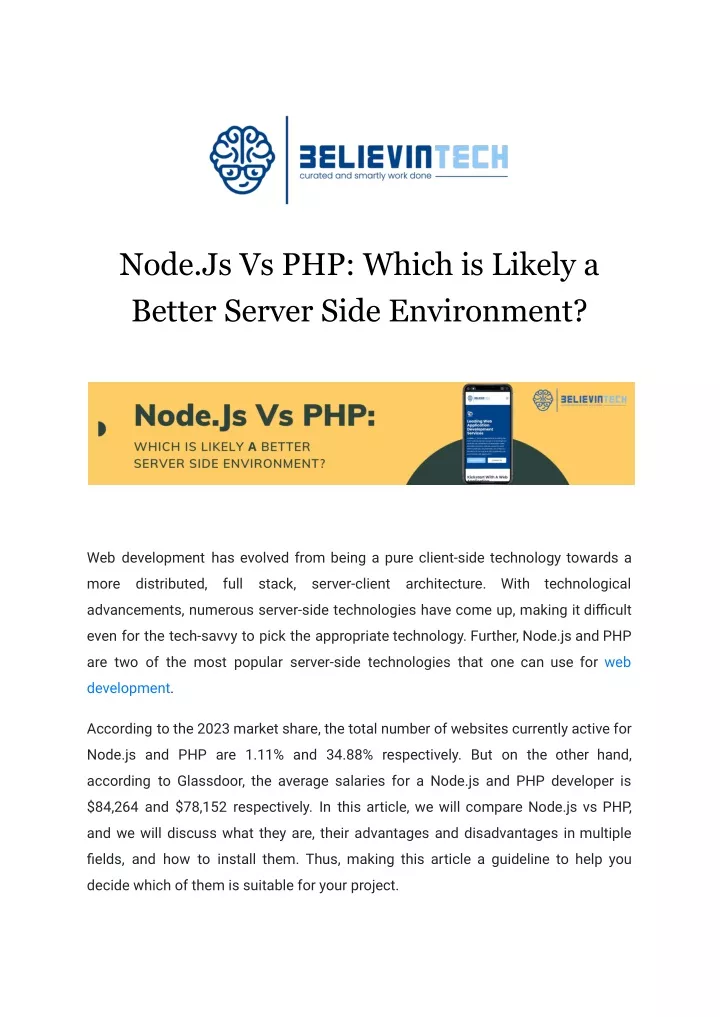 node js vs php which is likely a better server