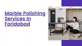 Best Marble Polishing Services In Faridabd