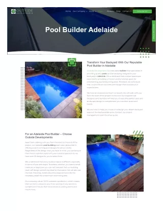 Pool Builder Adelaide