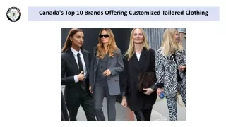 Top 10 Brands Offering Customized Tailored Clothing