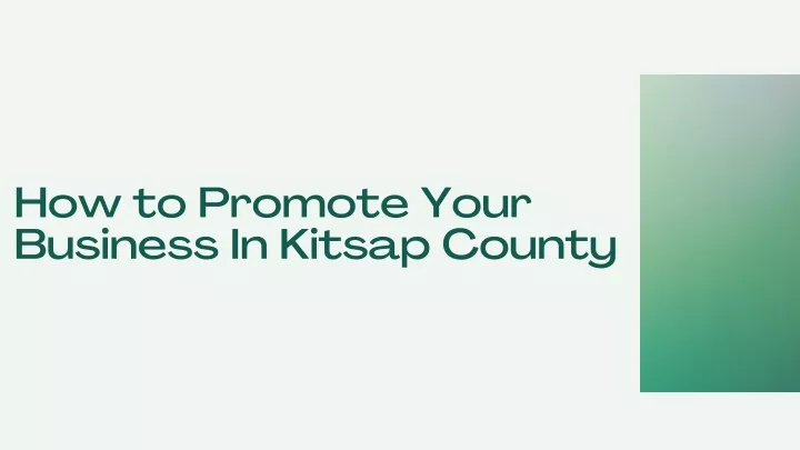 how to promote your business in kitsap county