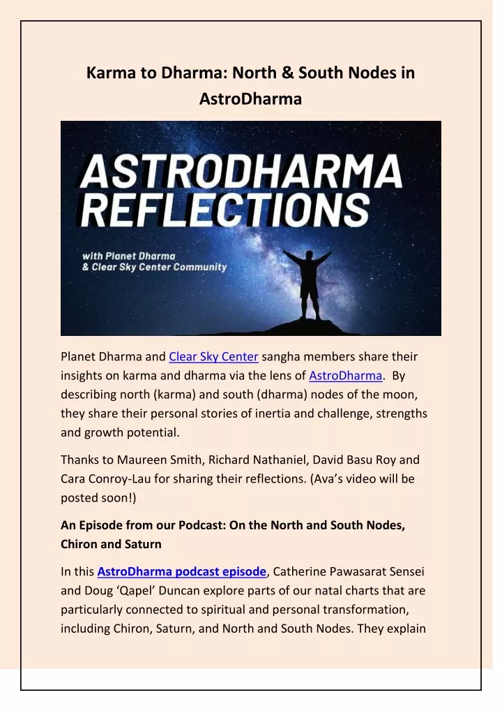 karma to dharma north south nodes in astrodharma