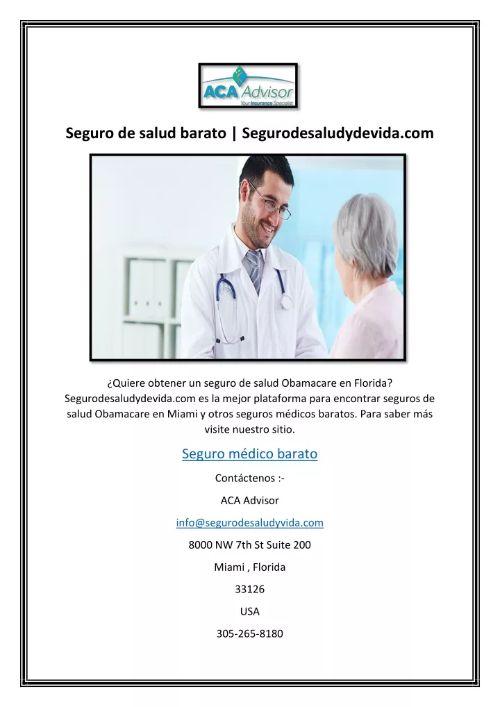 seguro de salud barato segurodesaludydevida com