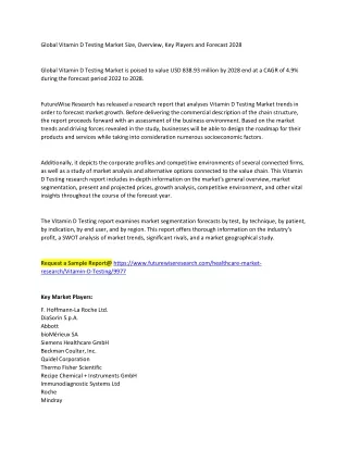 global vitamin d testing market size overview
