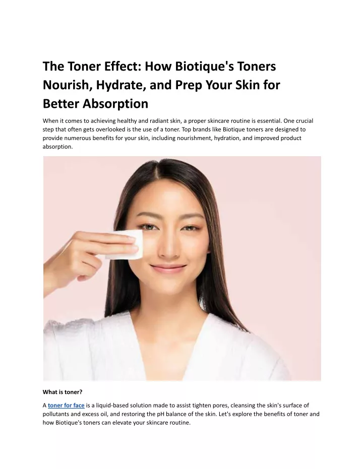 the toner effect how biotique s toners nourish