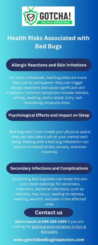 health risks associated with bed bugs