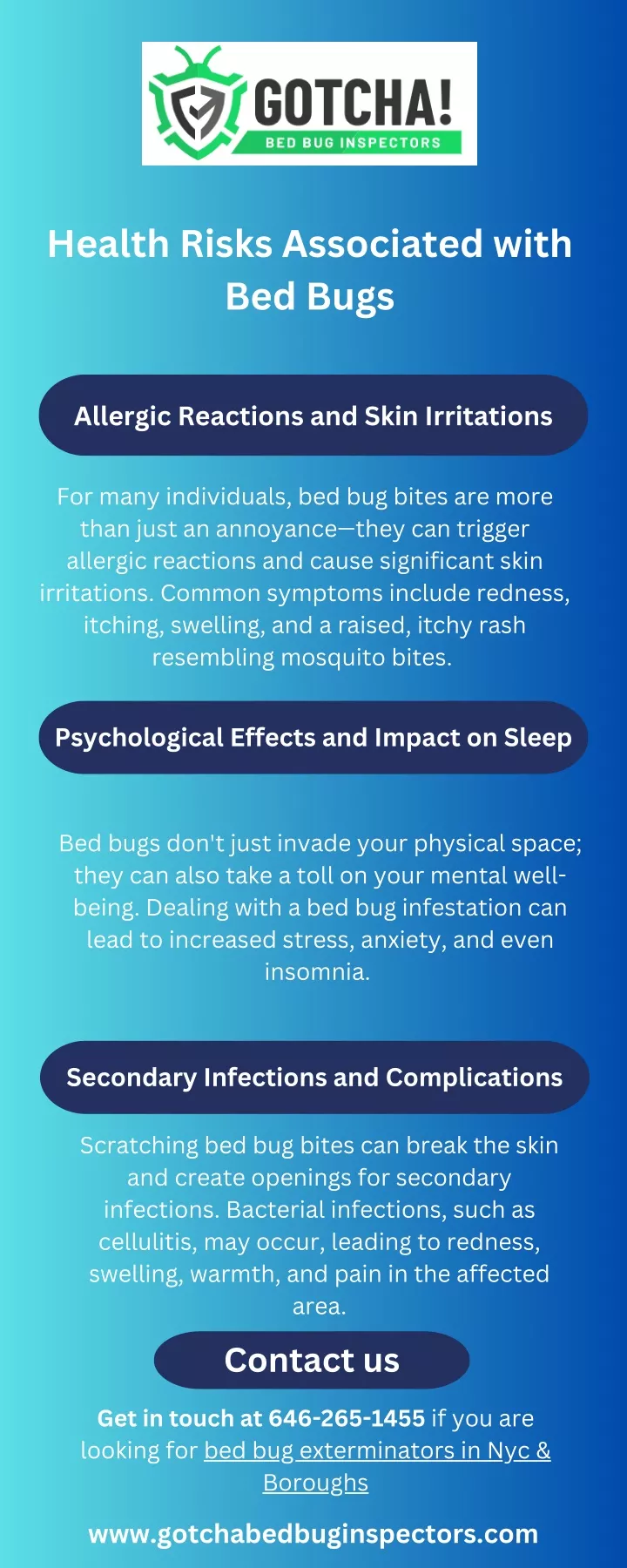 health risks associated with bed bugs