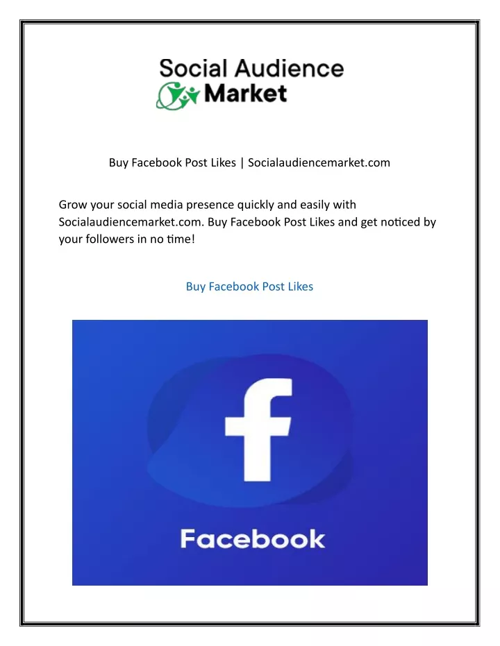 buy facebook post likes socialaudiencemarket com