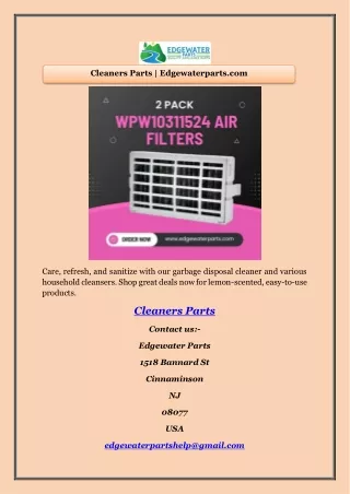 Cleaners Parts | Edgewaterparts.com