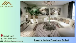 Luxury Italian Furniture Dubai | Italian Furniture in Dubai - smluxhome