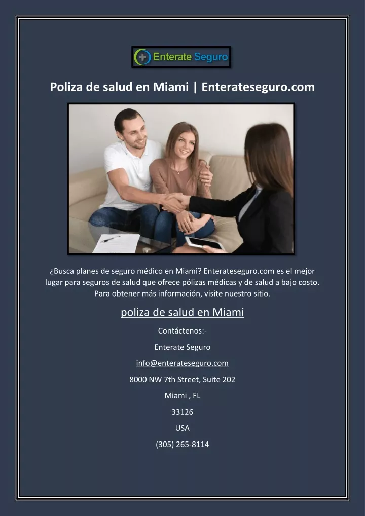 poliza de salud en miami enterateseguro com