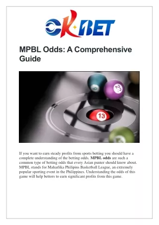 MPBL Odds: A Comprehensive Guide