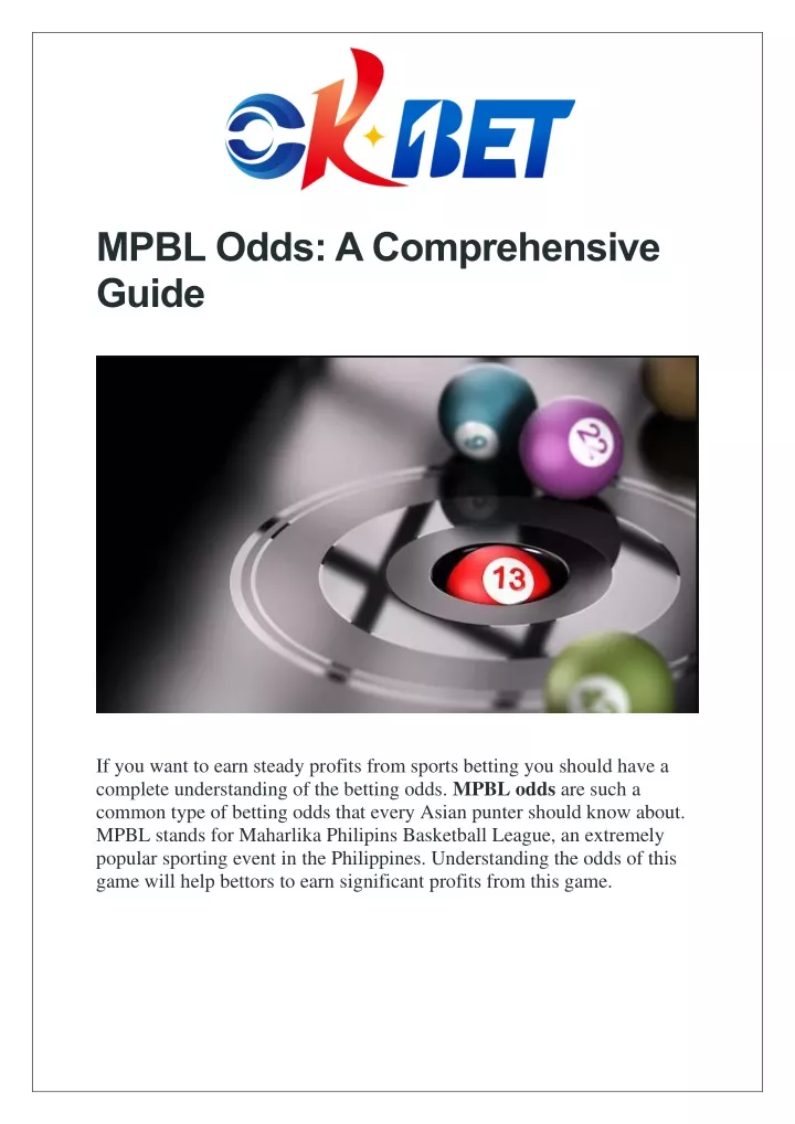 mpbl odds a comprehensive guide