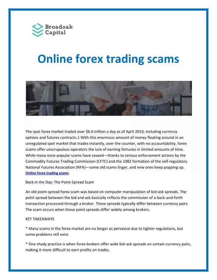 online forex trading scams