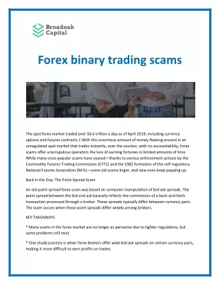 forex binary trading scams
