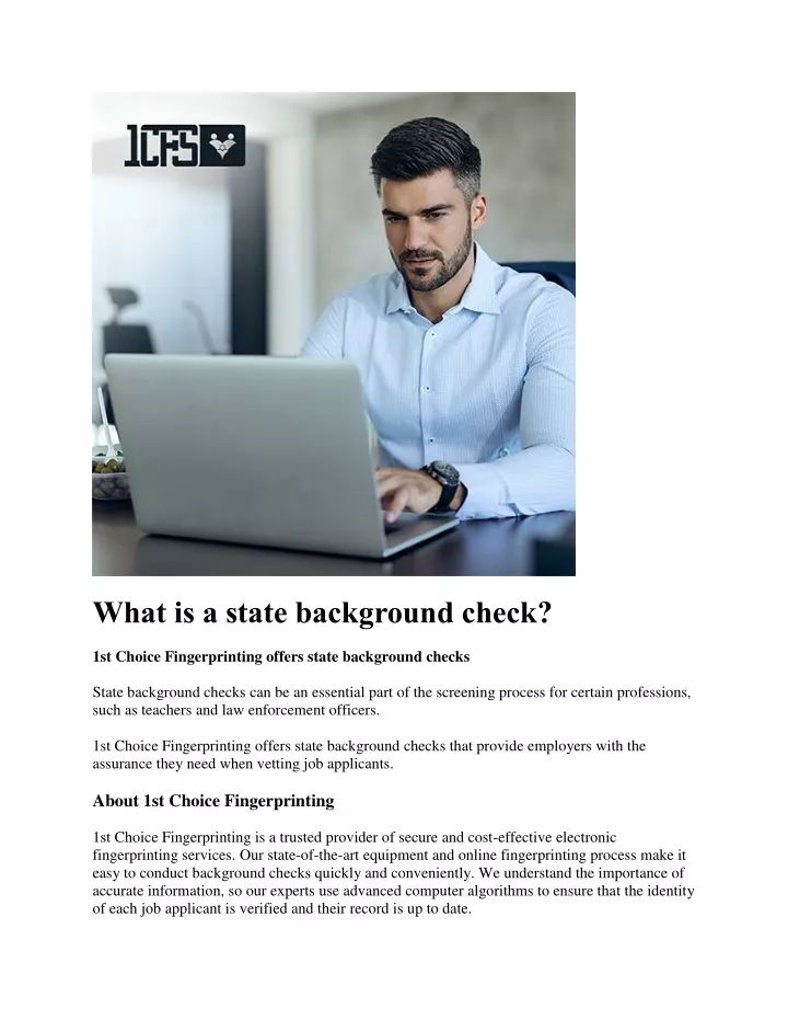 what is a state background check