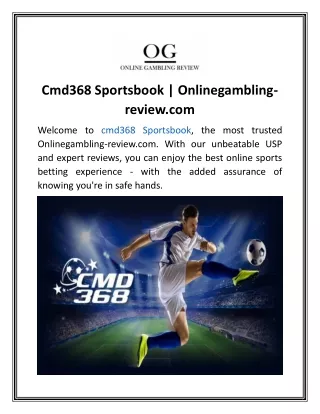 Cmd368 Sportsbook  Onlinegambling-review.com