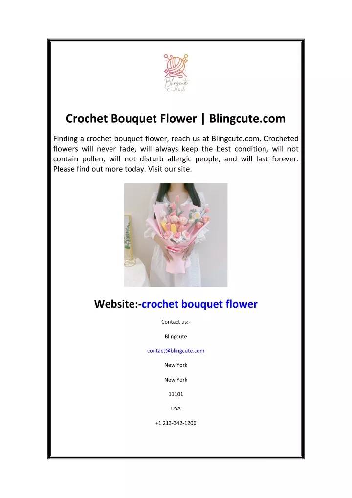 crochet bouquet flower blingcute com