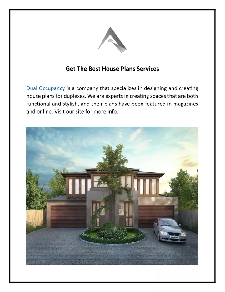 get the best house plans services