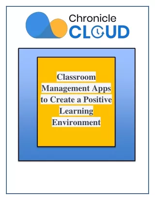 Classroom Management Apps to Create a Positive Learning Environment