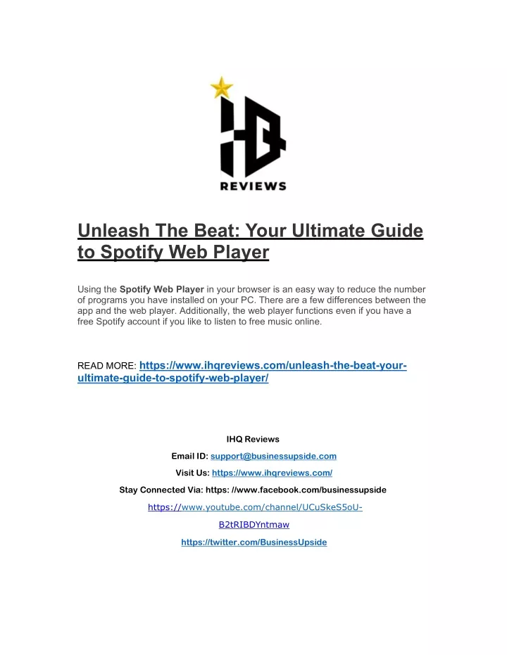 unleash the beat your ultimate guide to spotify