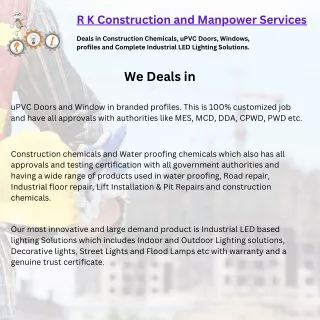 R K Construction and Manpower Services