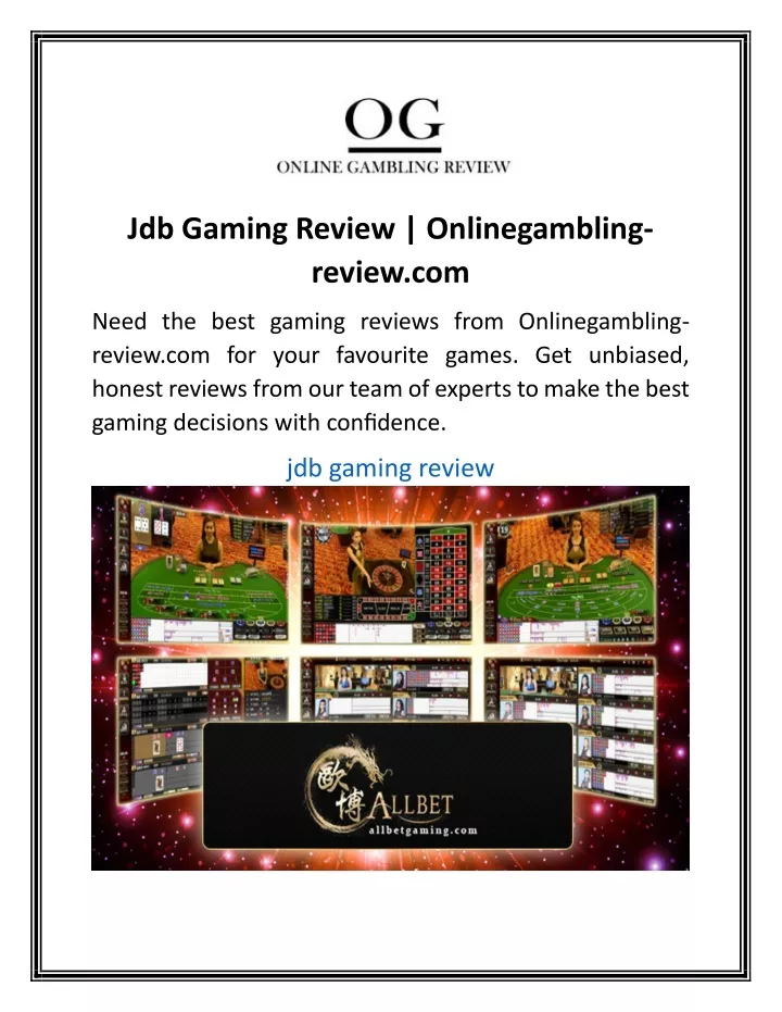 jdb gaming review onlinegambling review com