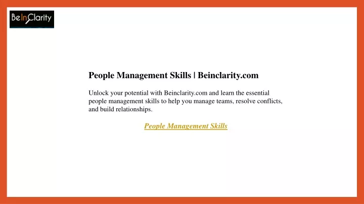 people management skills beinclarity com unlock