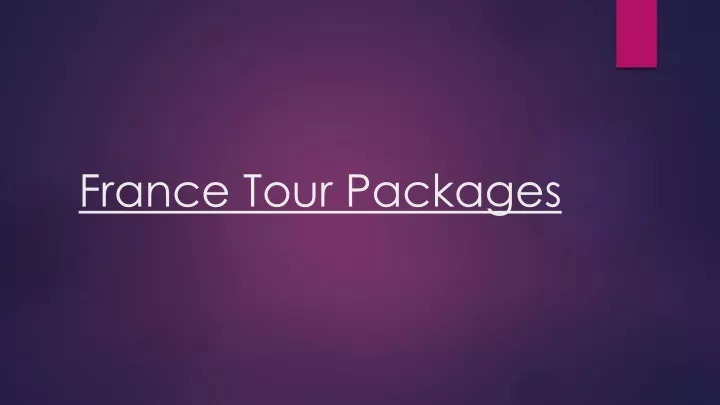 france tour packages