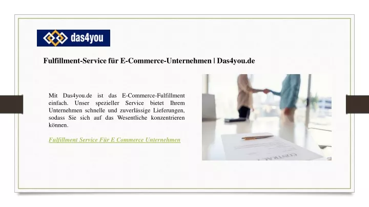 fulfillment service f r e commerce unternehmen