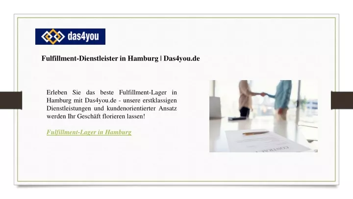 fulfillment dienstleister in hamburg das4you de