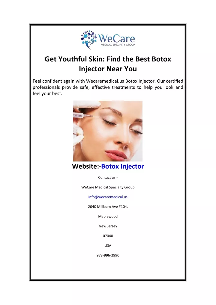 get youthful skin find the best botox injector