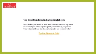 Top Pen Brands In India  Ssbmetal.com