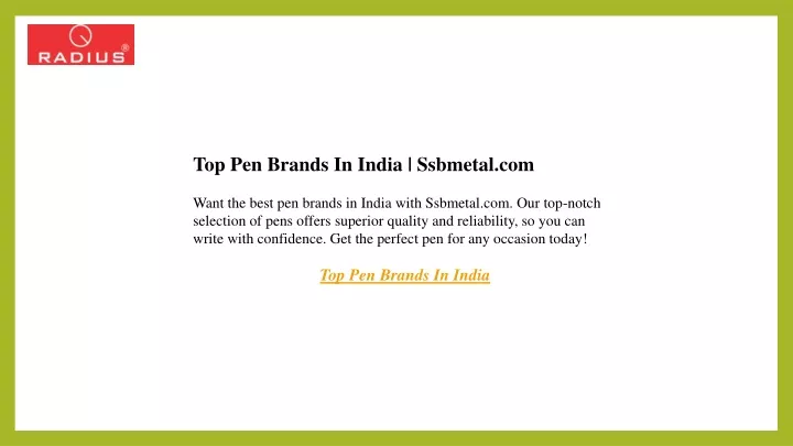 top pen brands in india ssbmetal com want