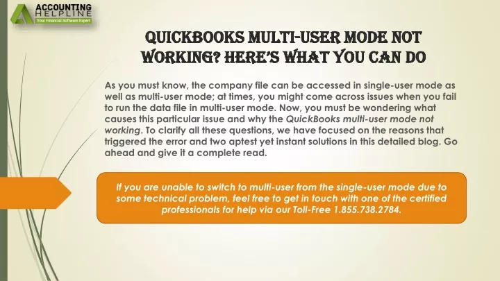 quickbooks multi user mode not working here s what you can do