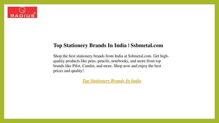 top stationery brands in india ssbmetal com shop